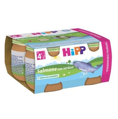 OMO HIPP Salmone/Verdure 4x80g